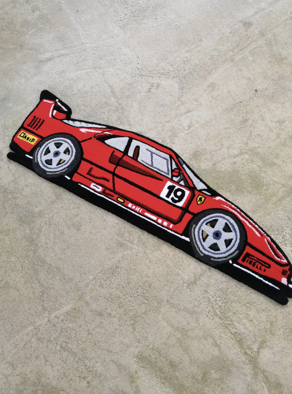 Hand Tufted Ferrari F40 Rug