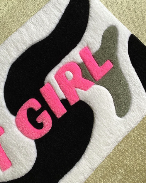 Hand Tufted "Its a Girl" Rug