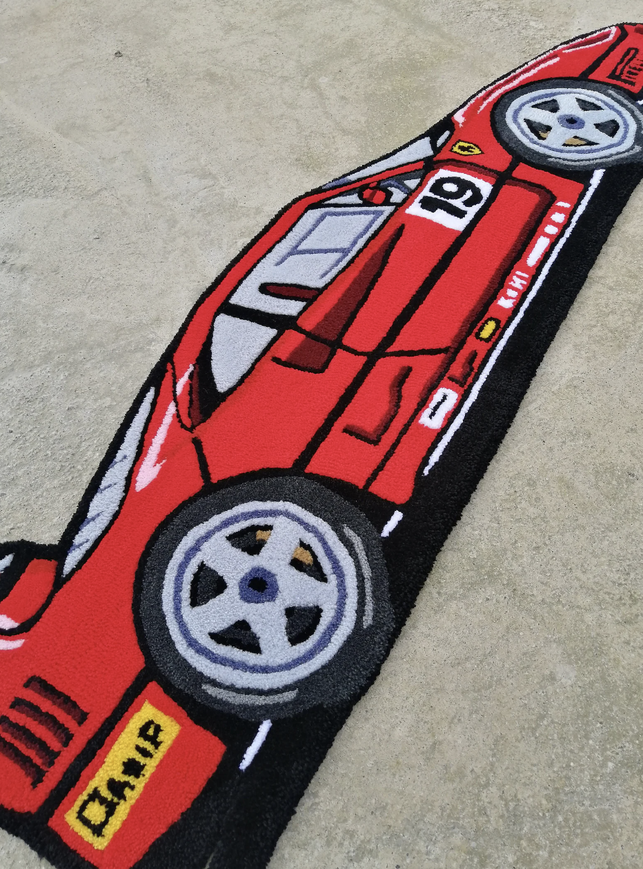 Hand Tufted Ferrari F40 Rug