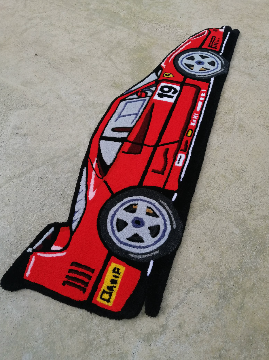 Hand Tufted Ferrari F40 Rug