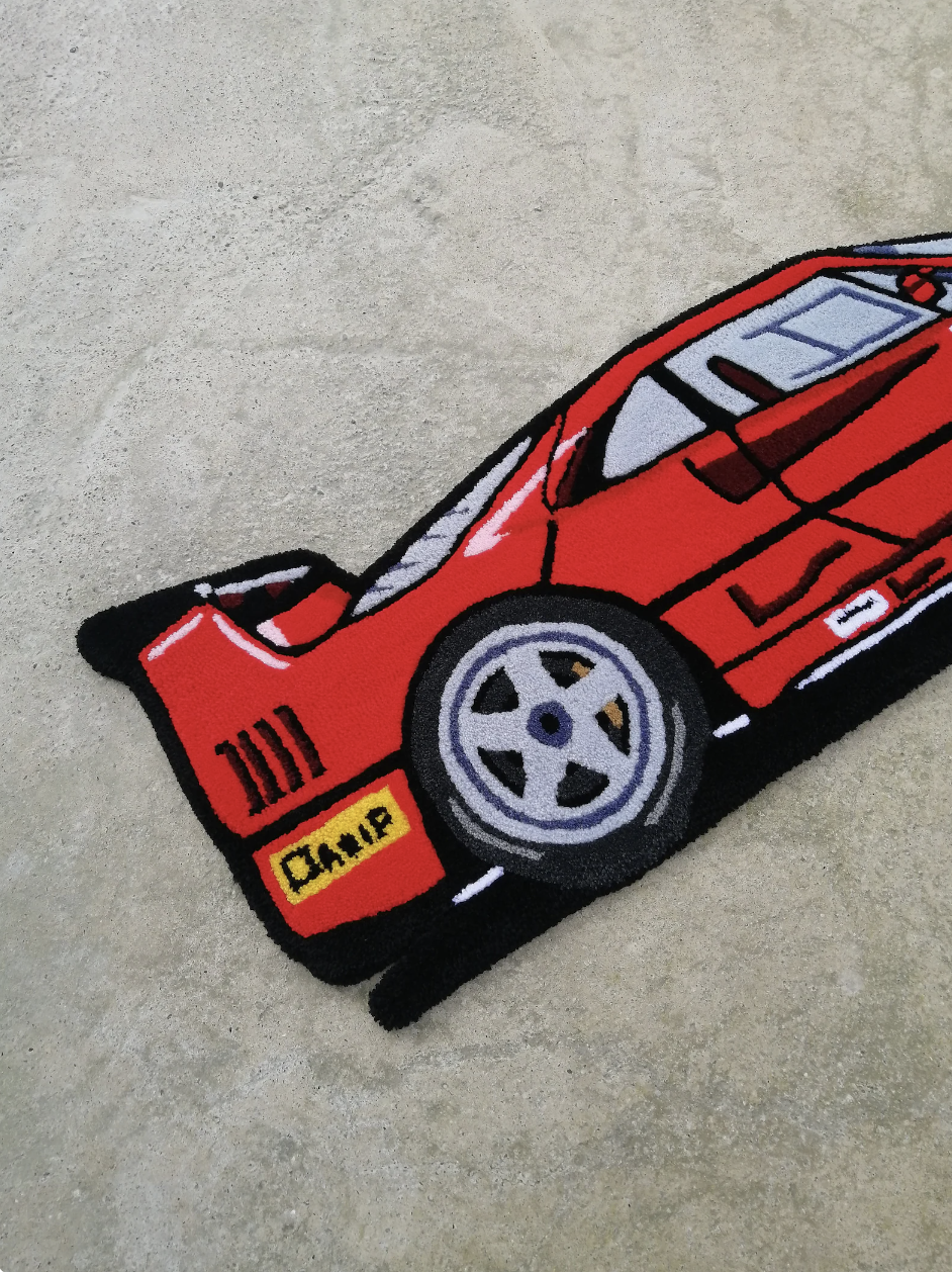 Hand Tufted Ferrari F40 Rug