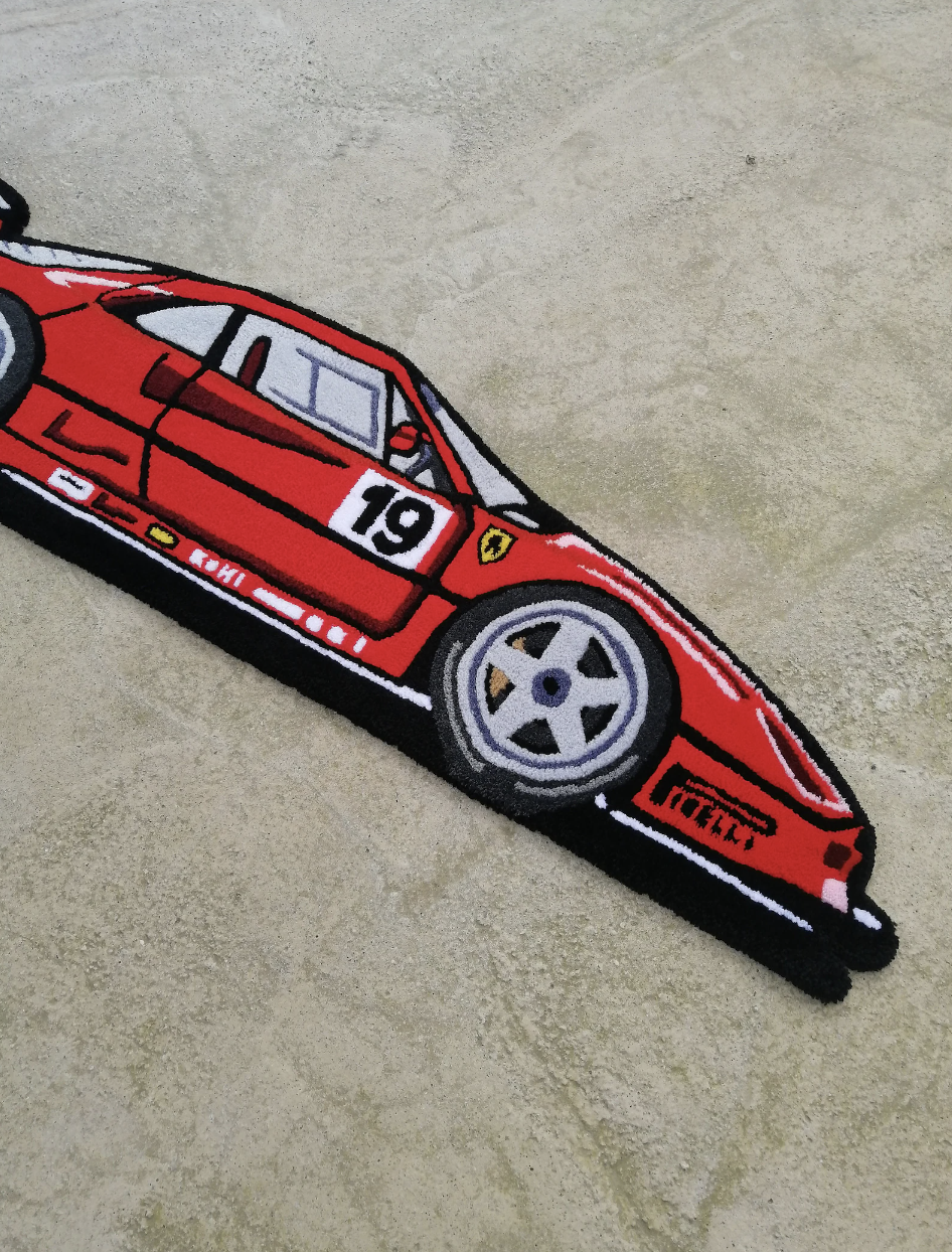 Hand Tufted Ferrari F40 Rug