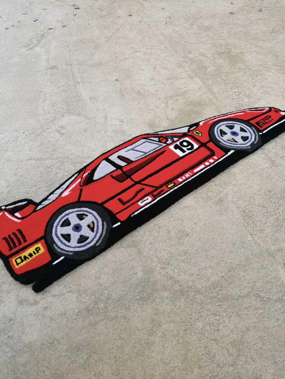 Hand Tufted Ferrari F40 Rug