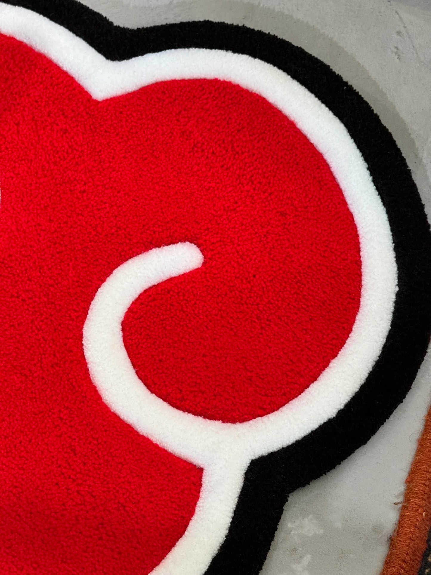 Hand Tuffted Akatsuki Cloud Naruto Rug