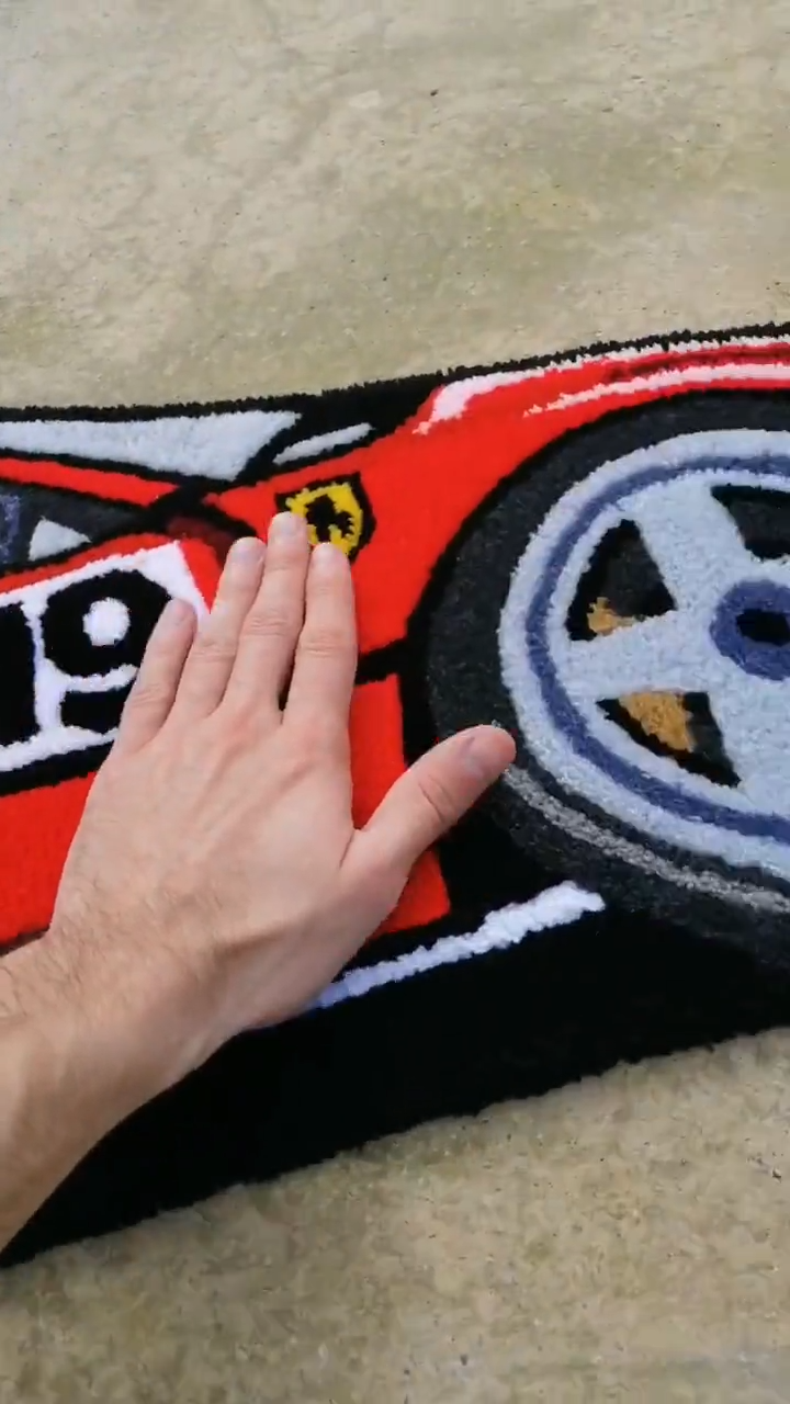 Hand Tufted Ferrari F40 Rug